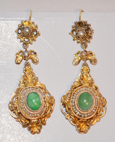 ANTIQUE AUSTRO-HUNGARIAN EARRINGS - Click Image to Close