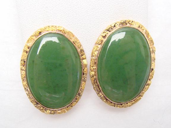Jade Gold Earrings Ge214 995 00 Unusual1 Antique Estate Jade Gold Earrings Larger Image