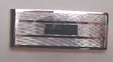 NEW ENGRAVED STERLING MONEY CLIP - Click Image to Close
