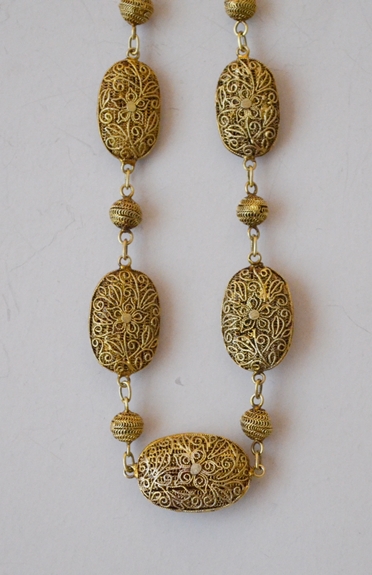 ANTIQUE CHINESE FILIGREE NECKLACE - Click Image to Close