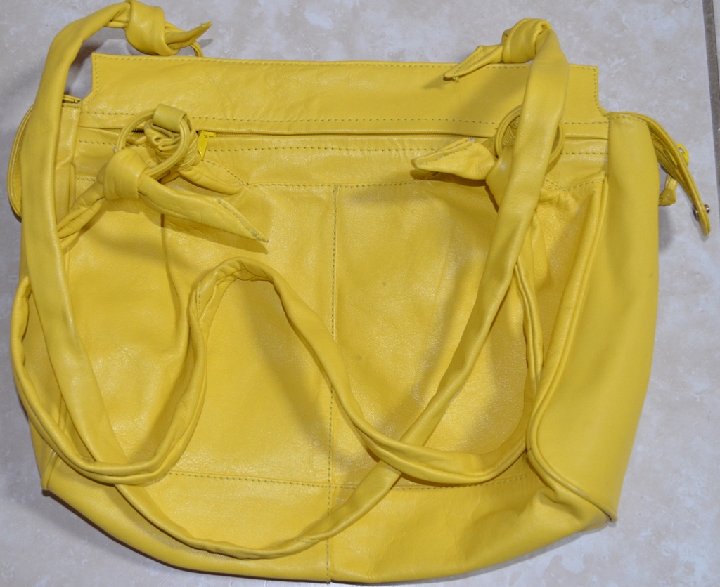 YELLOW LEATHER PURSE